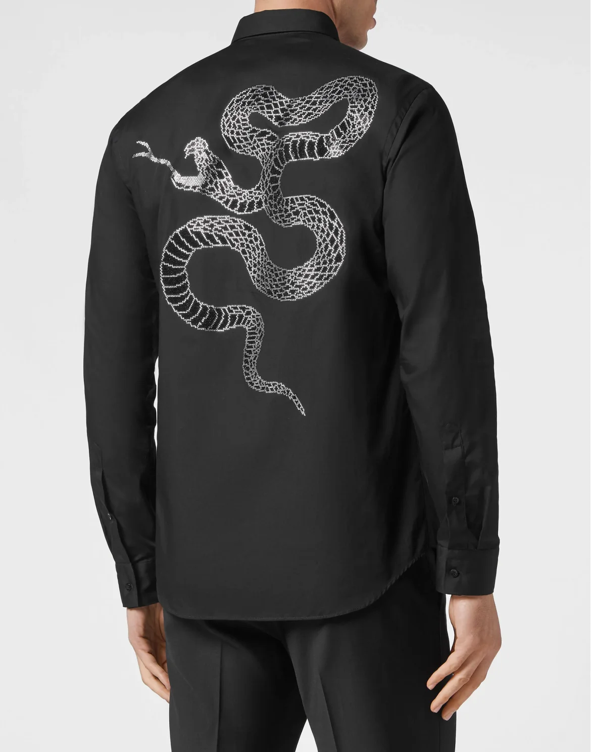 Shirt Sugar Daddy Cut LS Snake, цвет: Черный