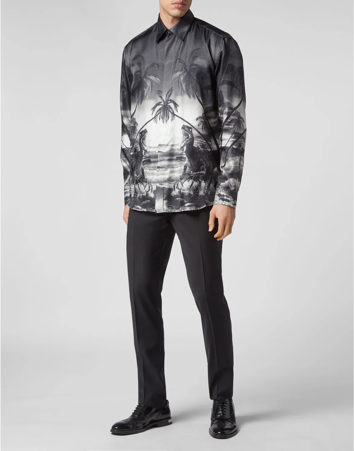 Silk Dandy Shirt Hawaii, цвет: Черный