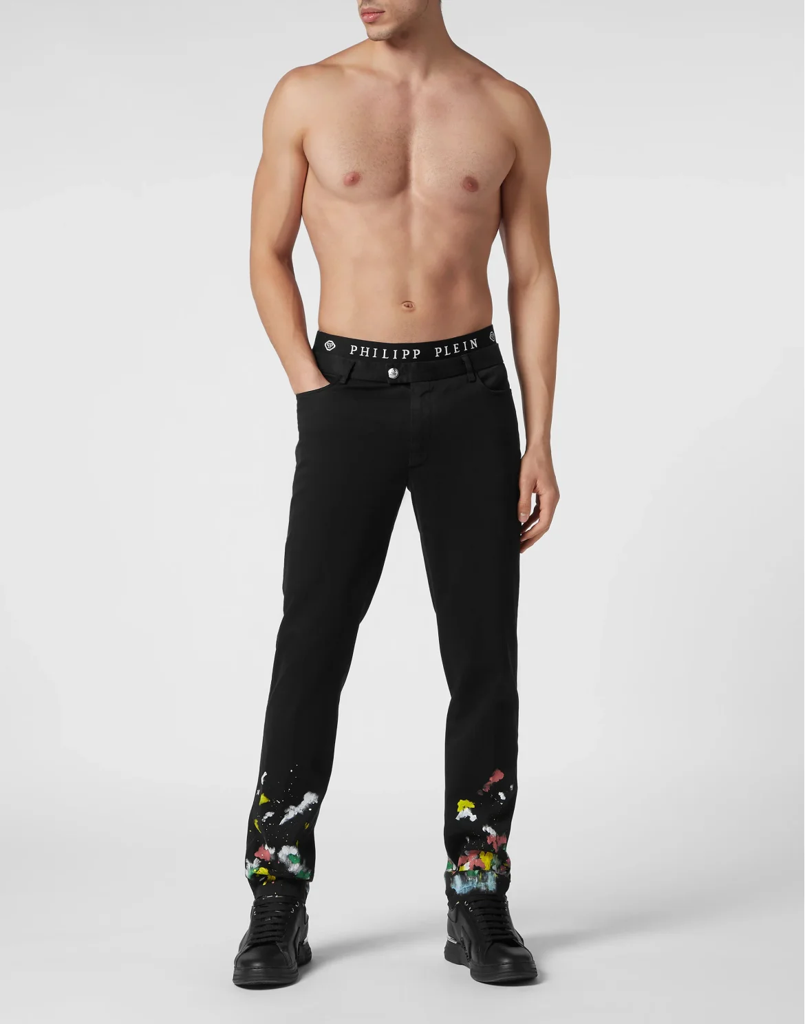 Chinos Trousers Dripping, цвет: Черный