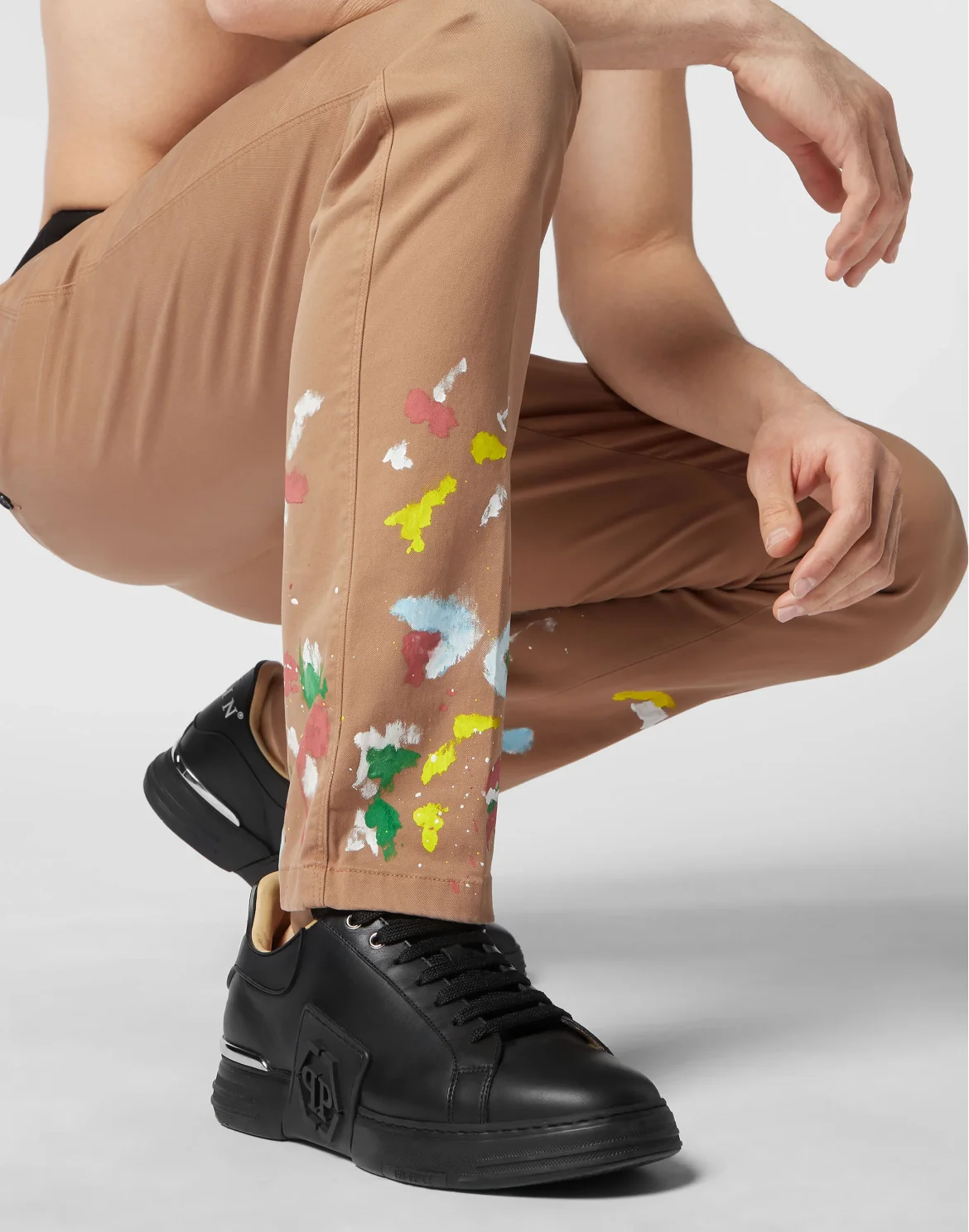 Chinos Trousers Dripping, цвет: Бежевый
