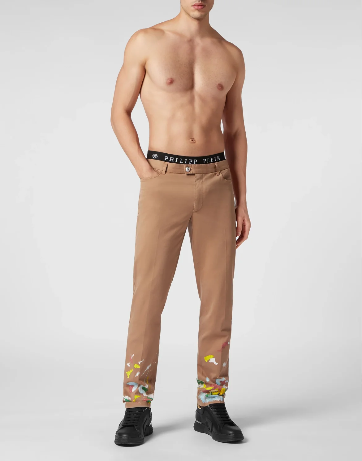 Chinos Trousers Dripping, цвет: Бежевый