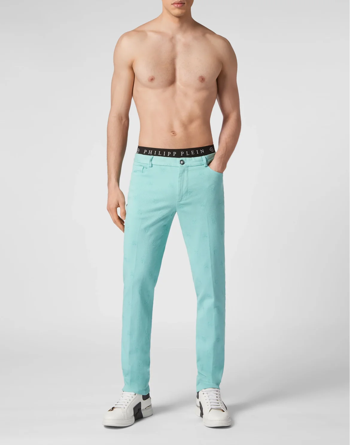Chinos Trousers Skull, цвет: Голубой