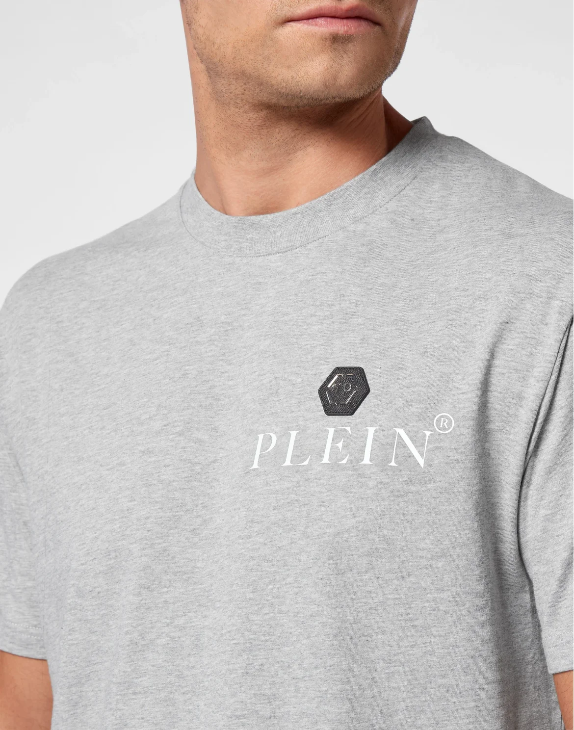 T-shirt Round Neck SS Hexagon, цвет: Серый