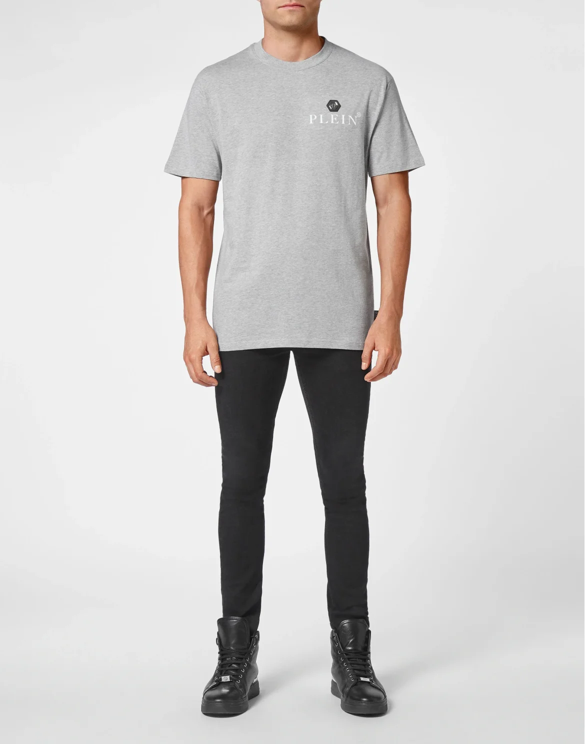 T-shirt Round Neck SS Hexagon, цвет: Серый