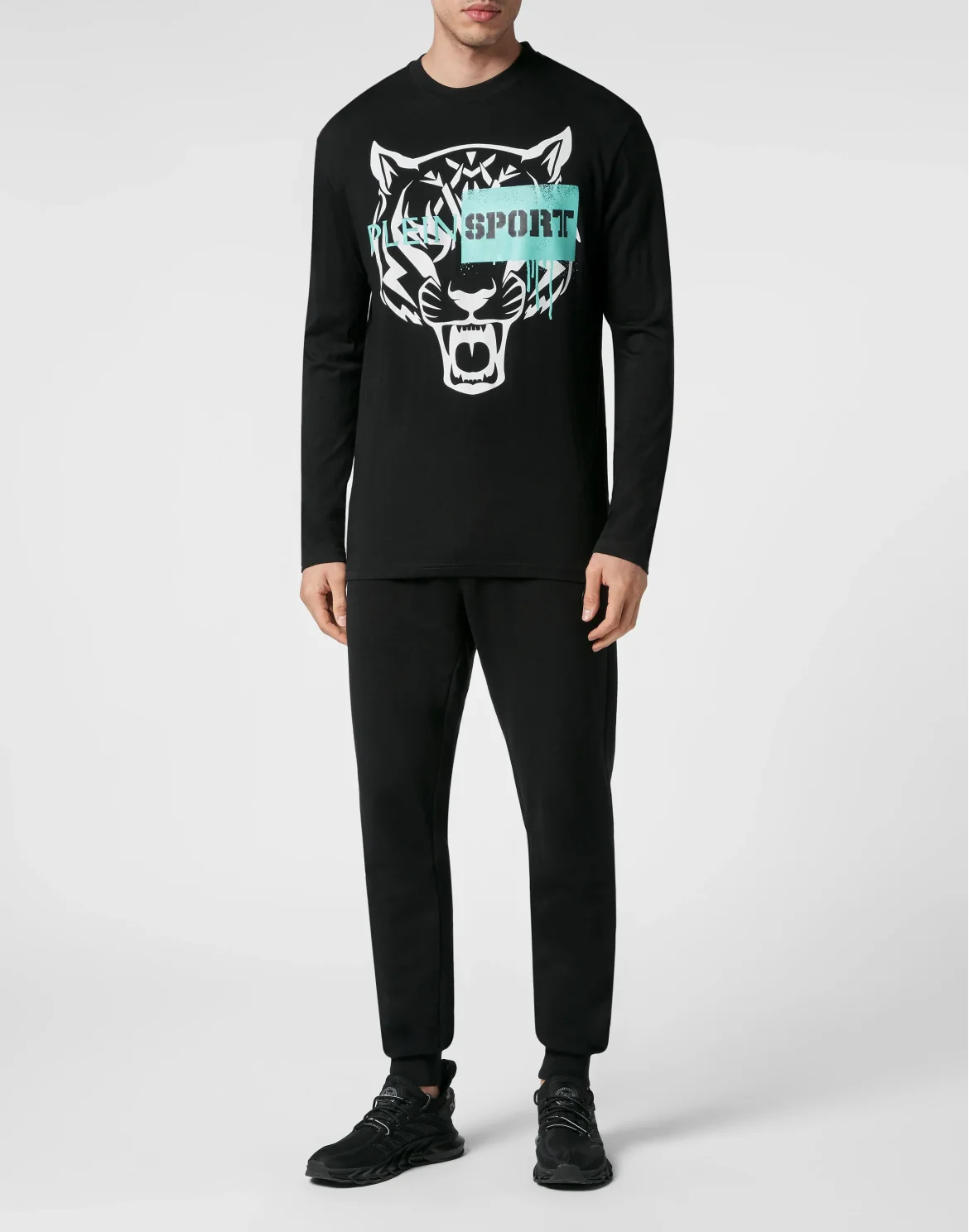 T-shirt Round Neck LS Tiger, цвет: Черный