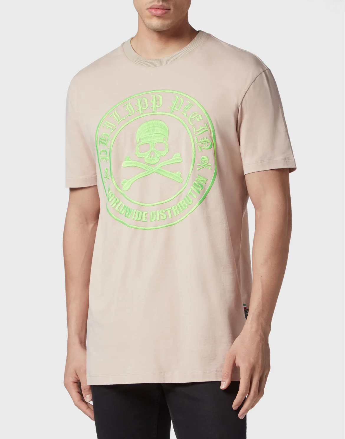 T-shirt Round Neck SS Skull&Bones, цвет: Бежевый