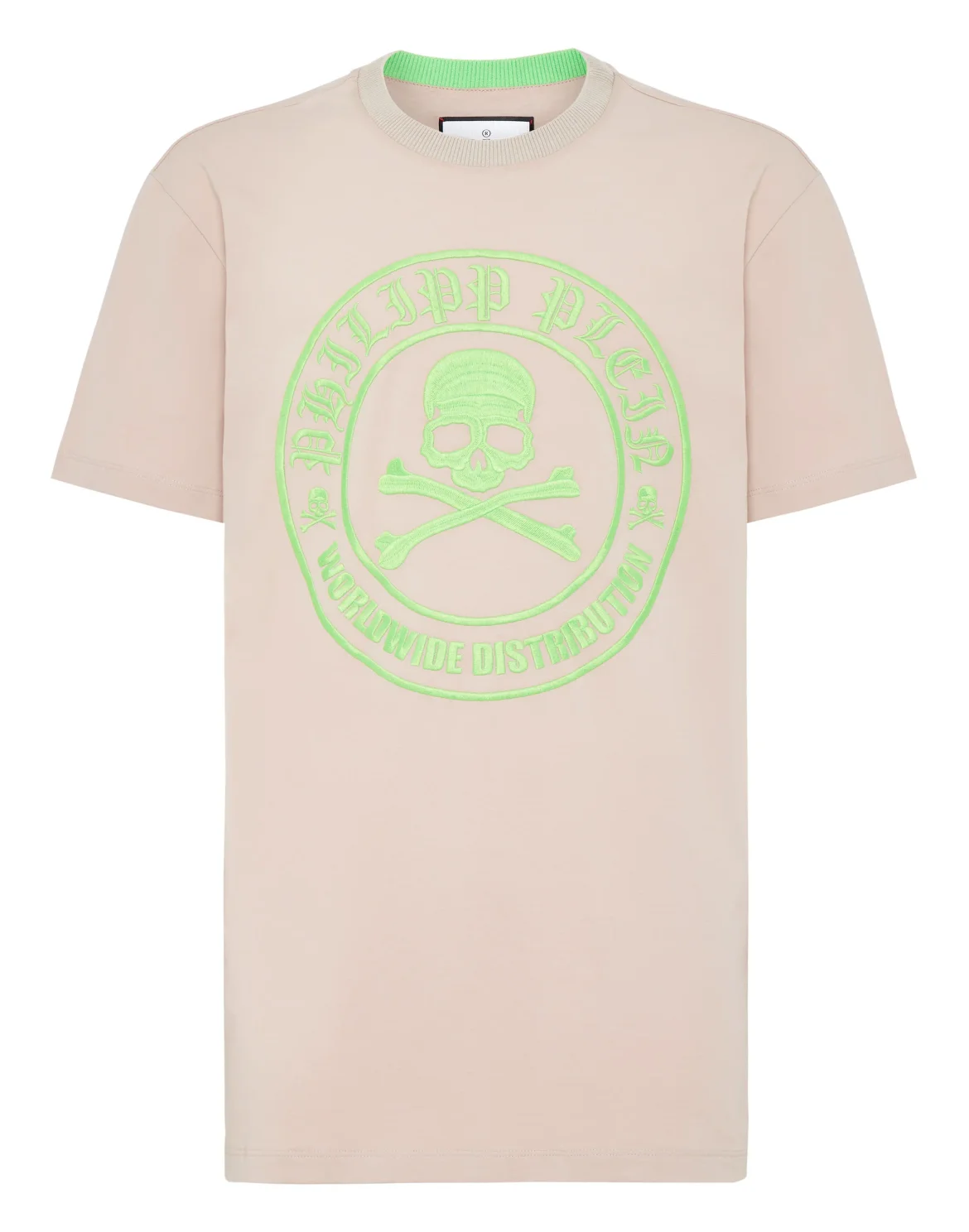 T-shirt Round Neck SS Skull&Bones, цвет: Бежевый