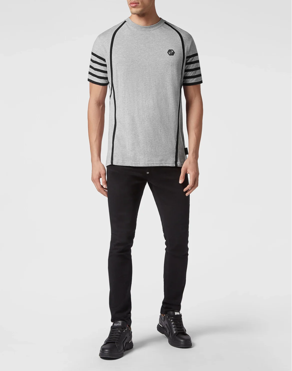 T-shirt Round Neck SS Skull&Bones, цвет: Серый