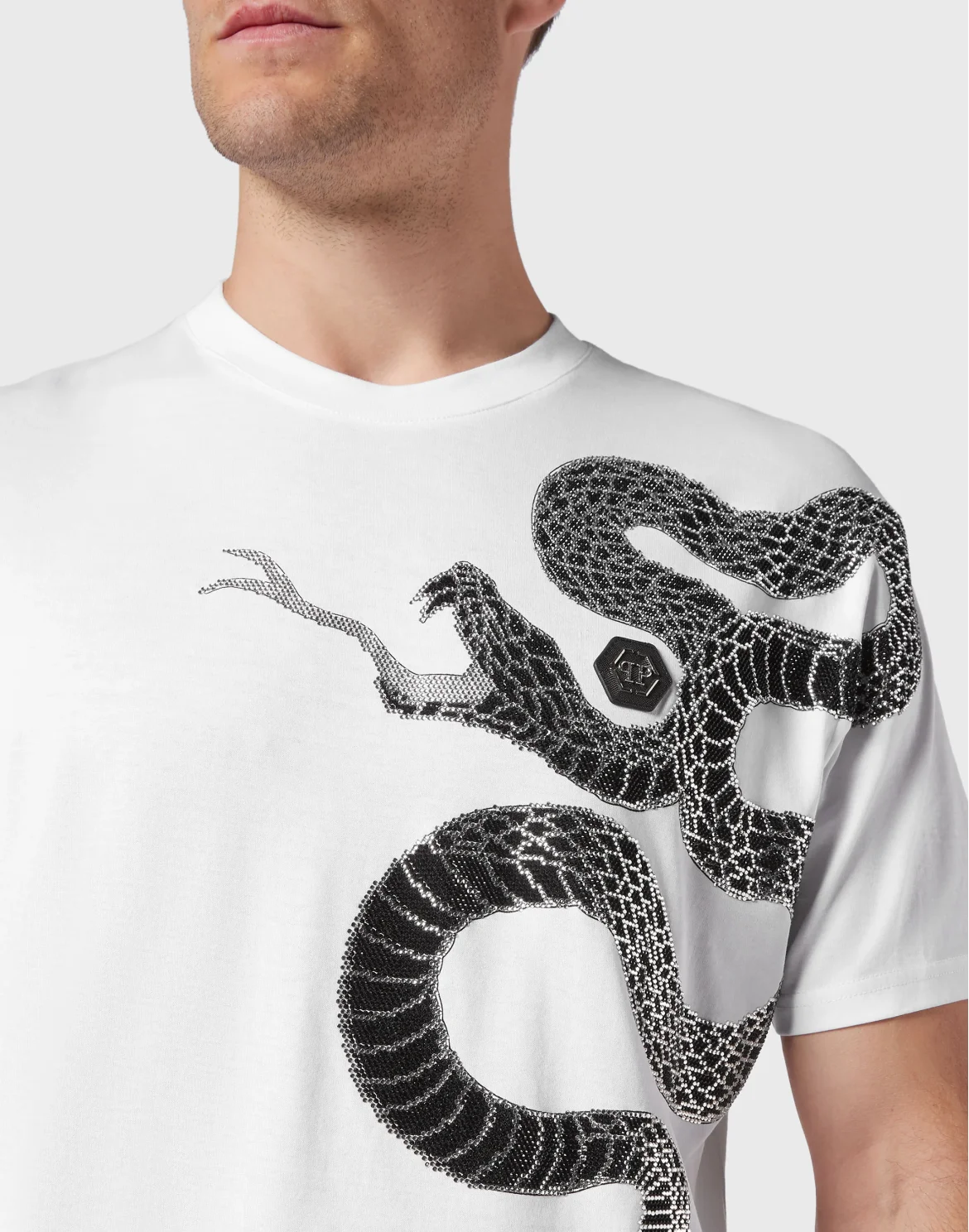 T-shirt Round Neck SS Snake, цвет: Белый