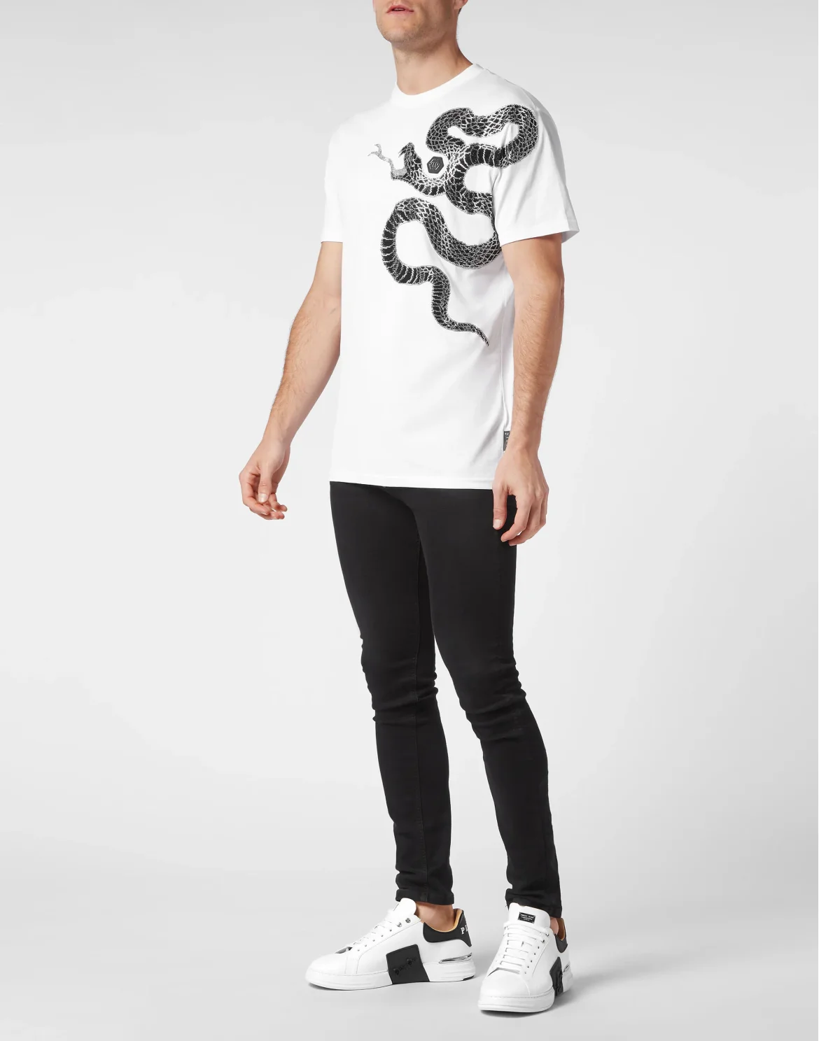 T-shirt Round Neck SS Snake, цвет: Белый