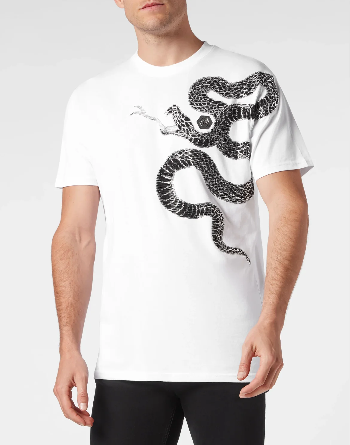 T-shirt Round Neck SS Snake, цвет: Белый