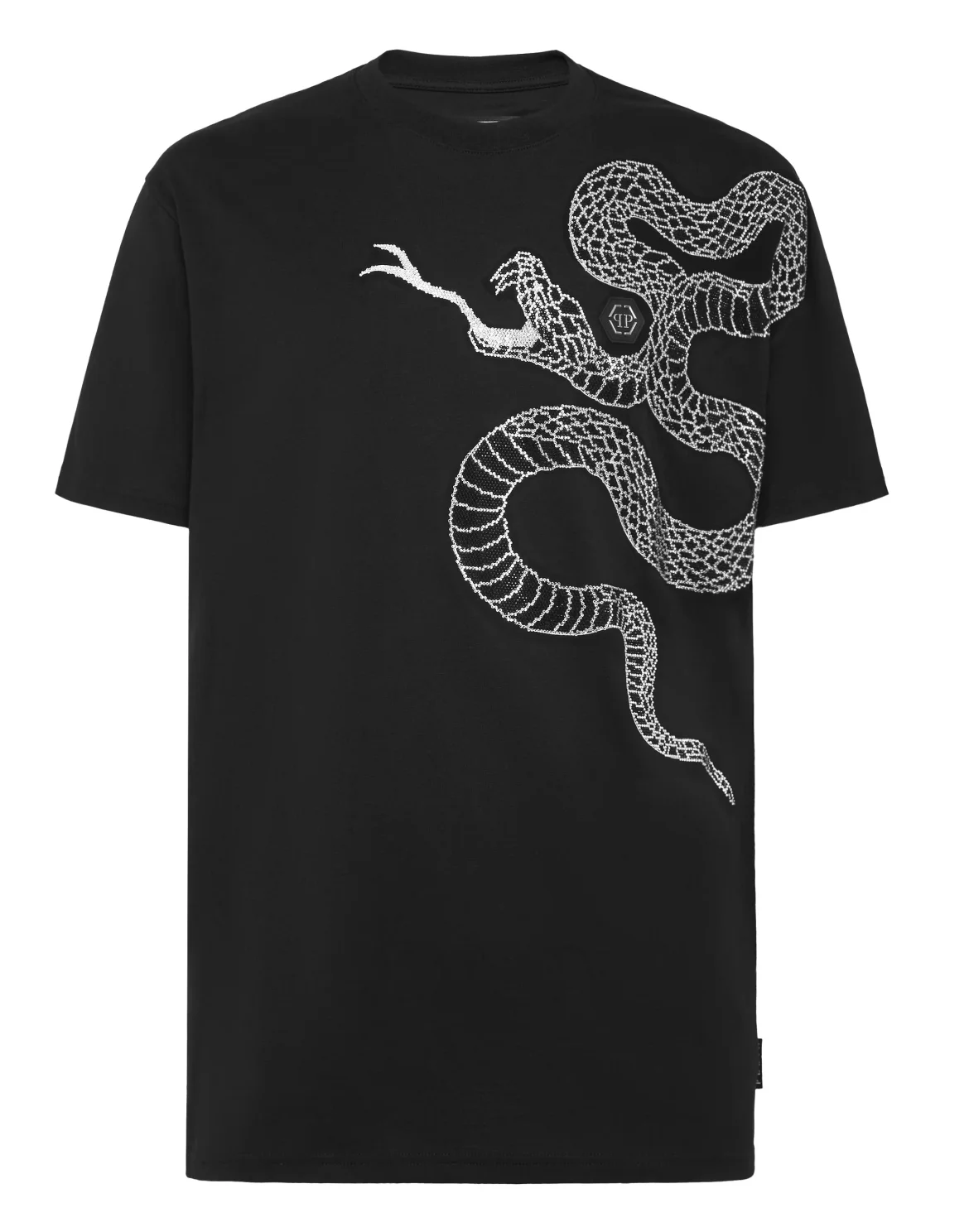 T-shirt Round Neck SS Snake, цвет: Черный