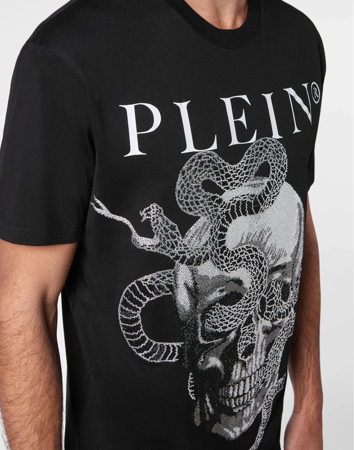 T-shirt Round Neck SS Snake, цвет: Черный