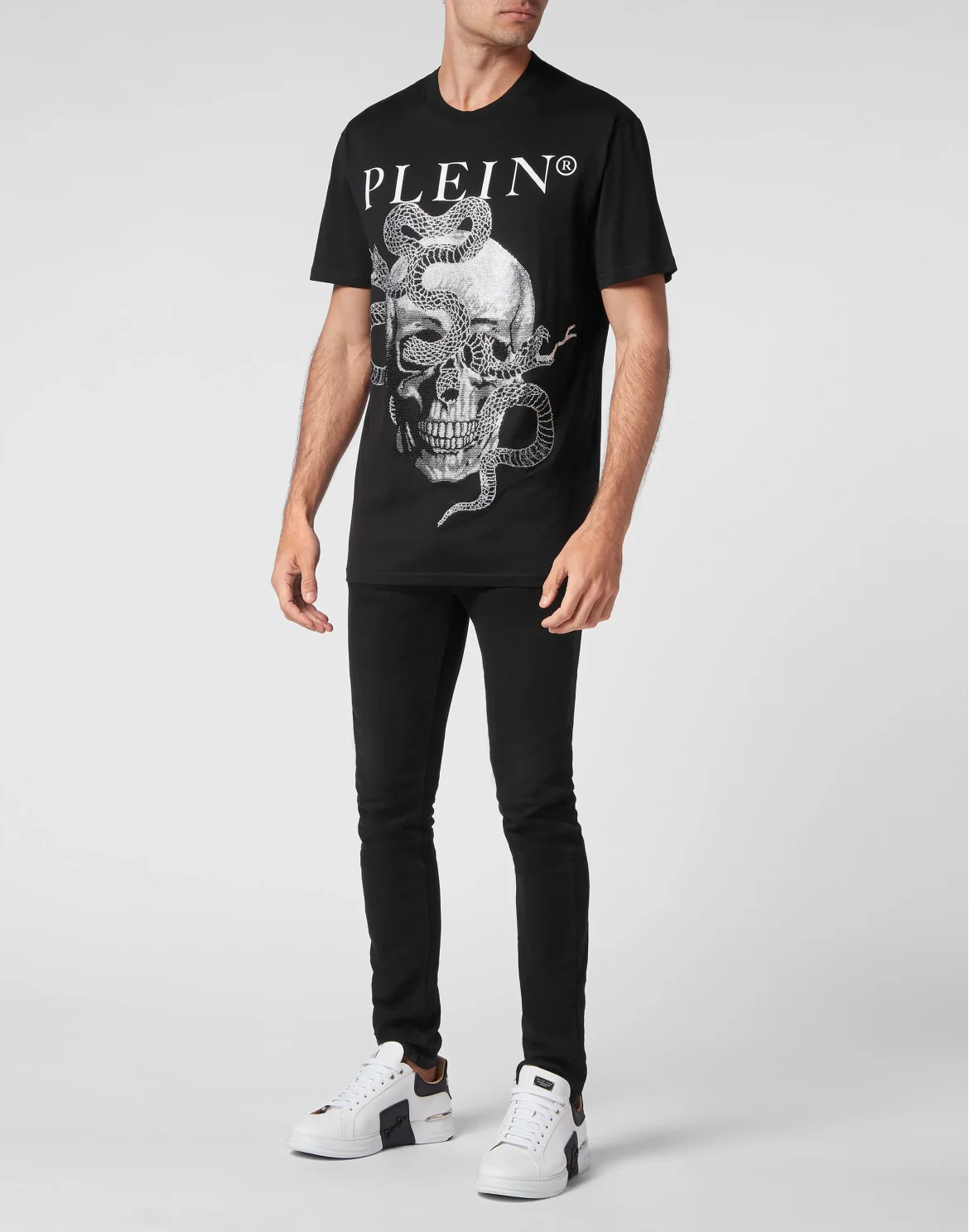 T-shirt Round Neck SS Snake, цвет: Черный