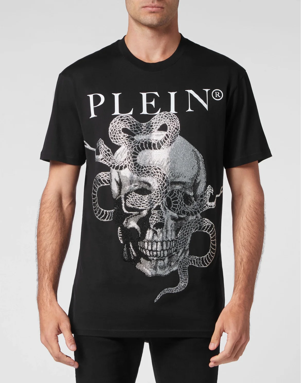 T-shirt Round Neck SS Snake, цвет: Черный