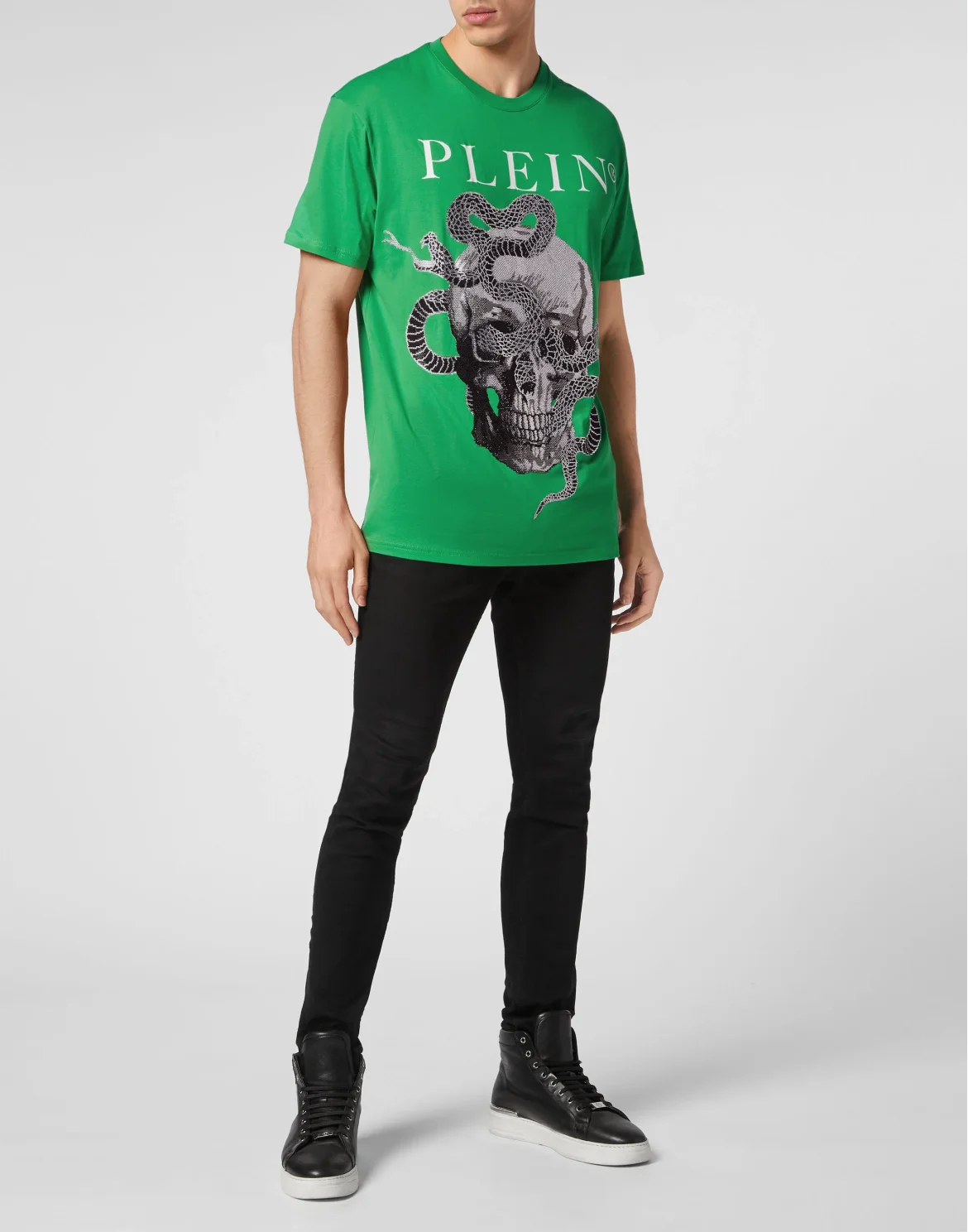 T-shirt Round Neck SS Snake, цвет: Зеленый