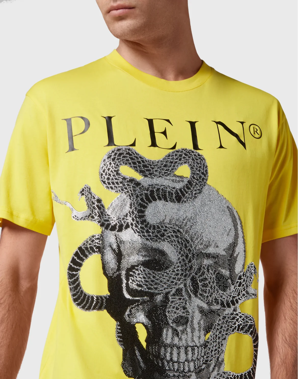 T-shirt Round Neck SS Snake, цвет: Желтый