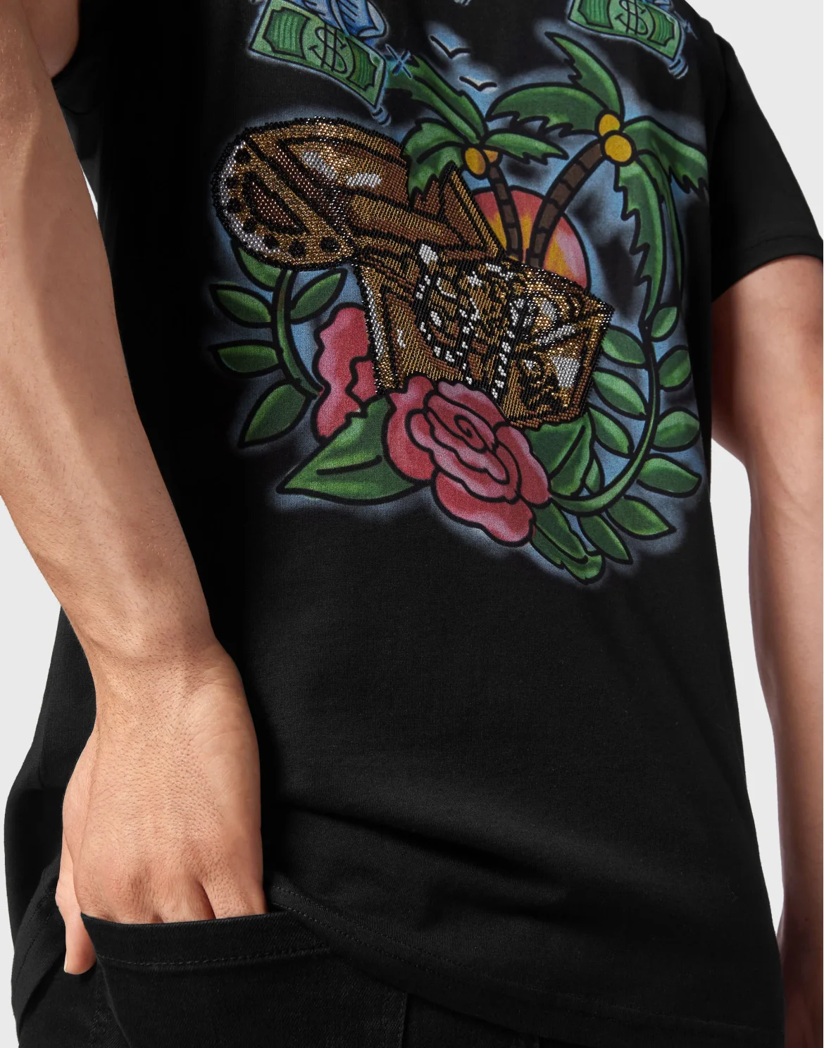 T-shirt Round Neck SS Hawaii, цвет: Черный