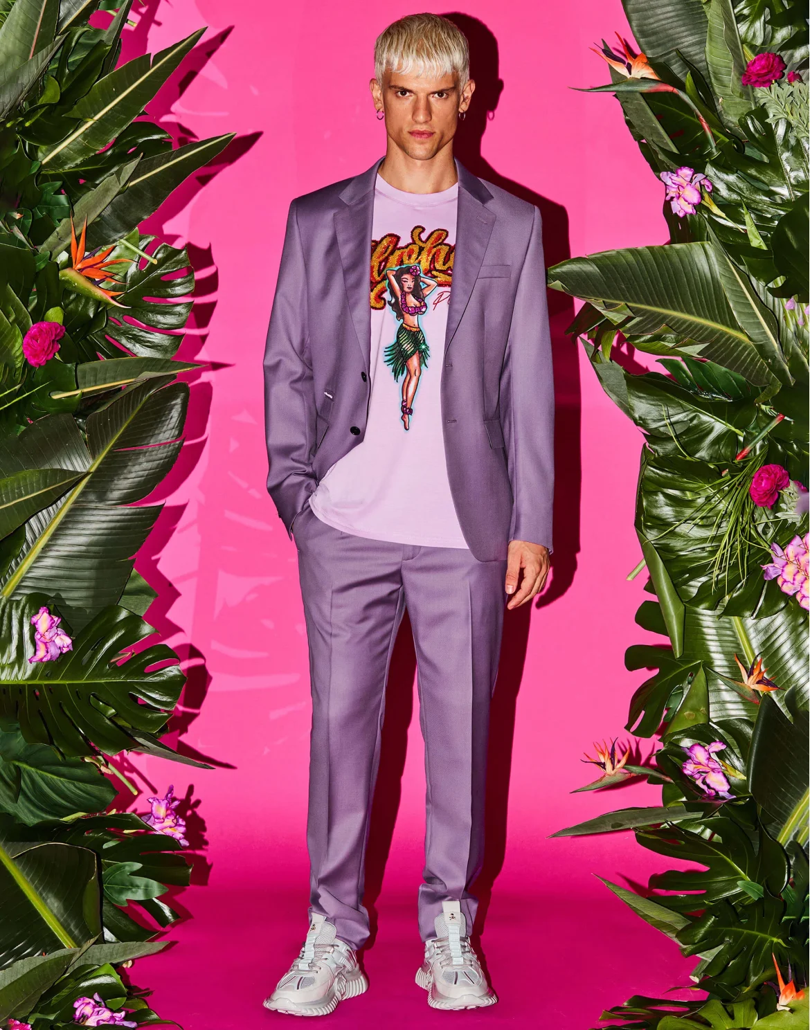 T-shirt Round Neck SS Hawaii, цвет: Розовый