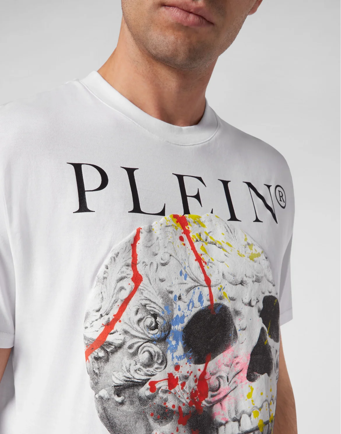 T-shirt Round Neck SS Skull, цвет: Белый