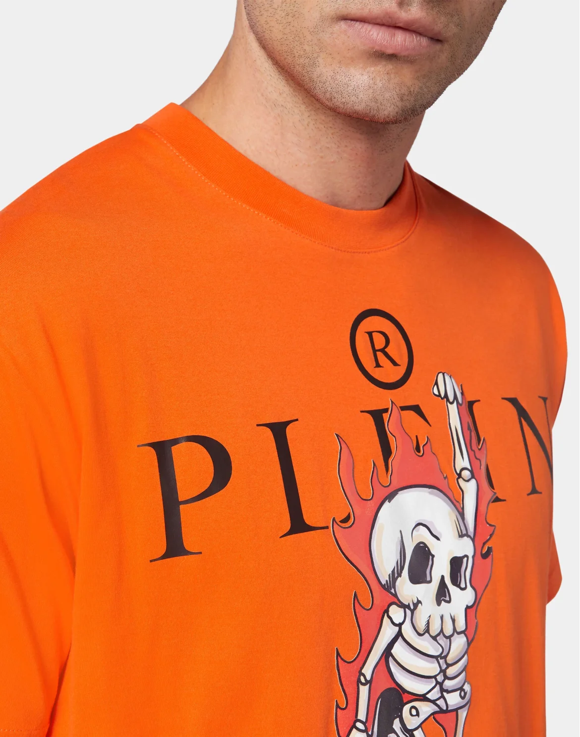 T-shirt Round Neck SS Skully Gang, цвет: Оранжевый