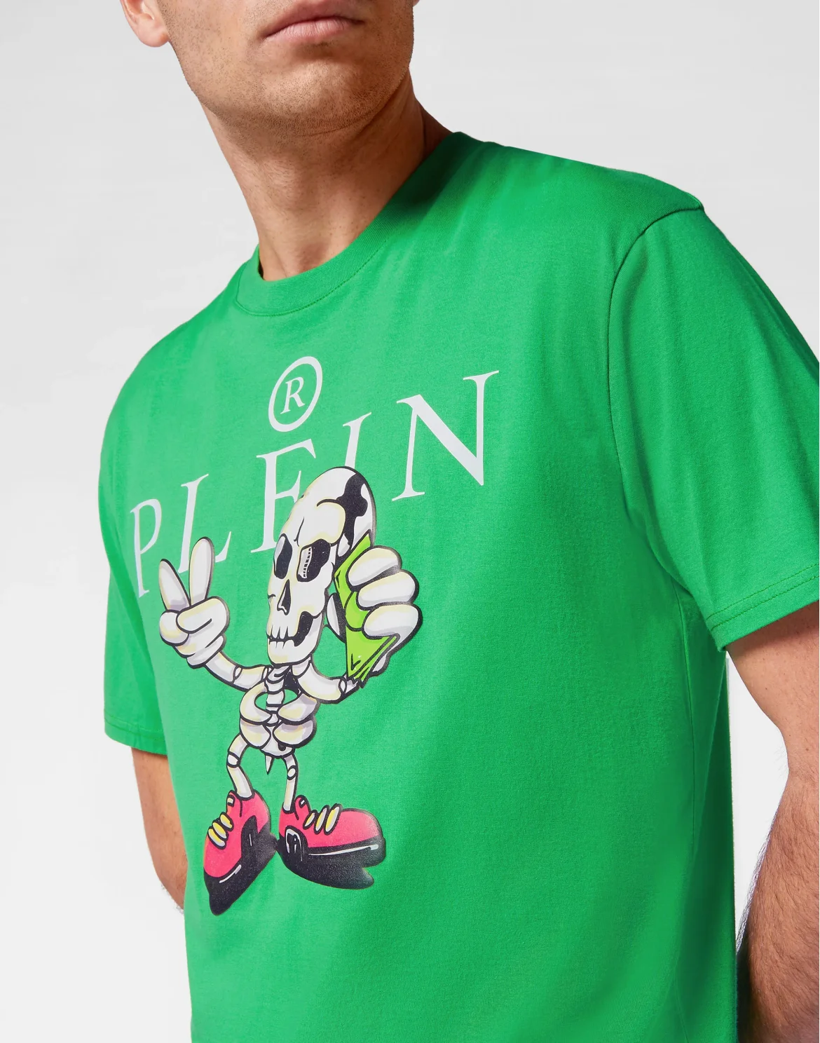 T-shirt Round Neck SS Skully Gang, цвет: Зеленый