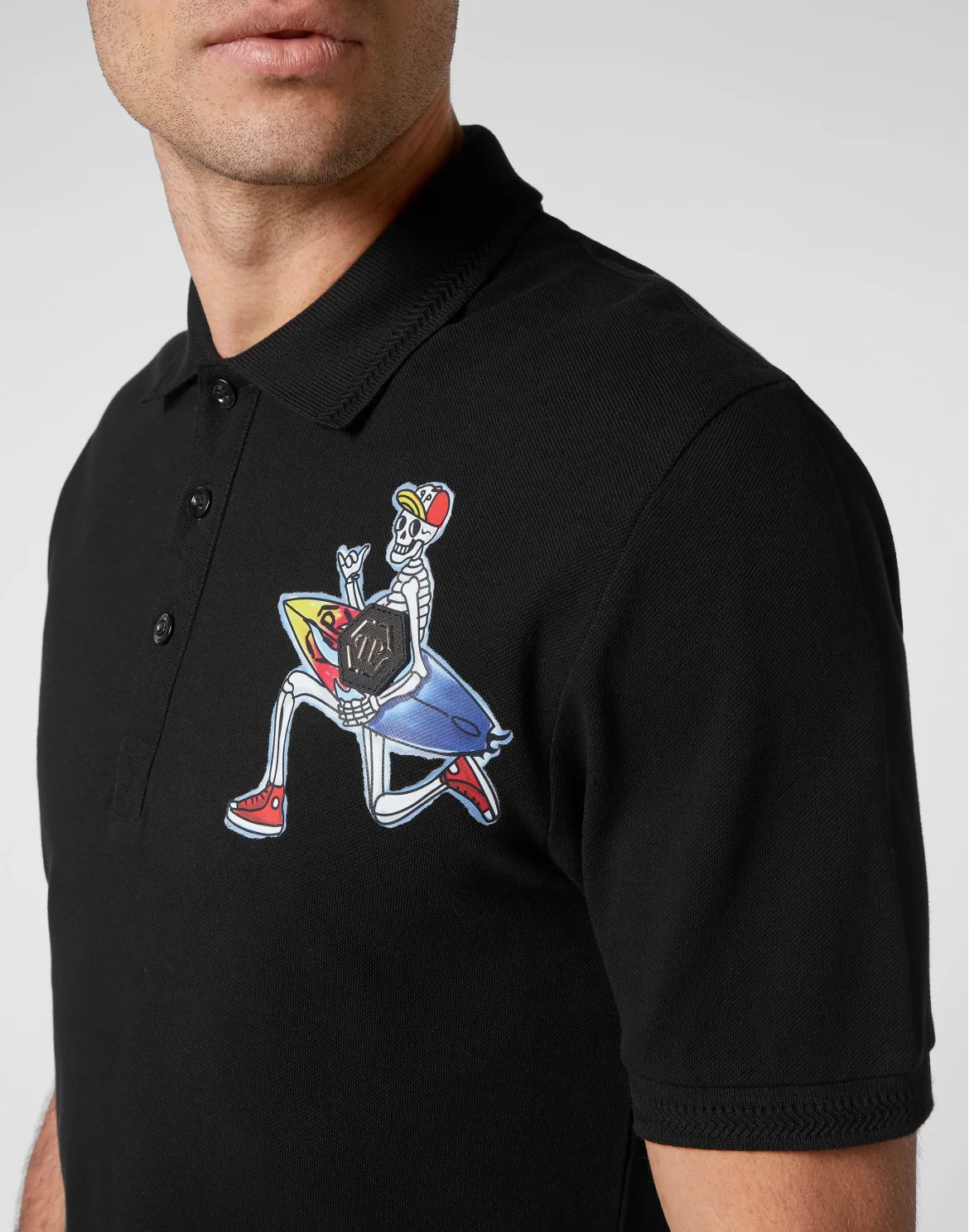 Slim Fit Polo shirt SS Hawaii, цвет: Черный