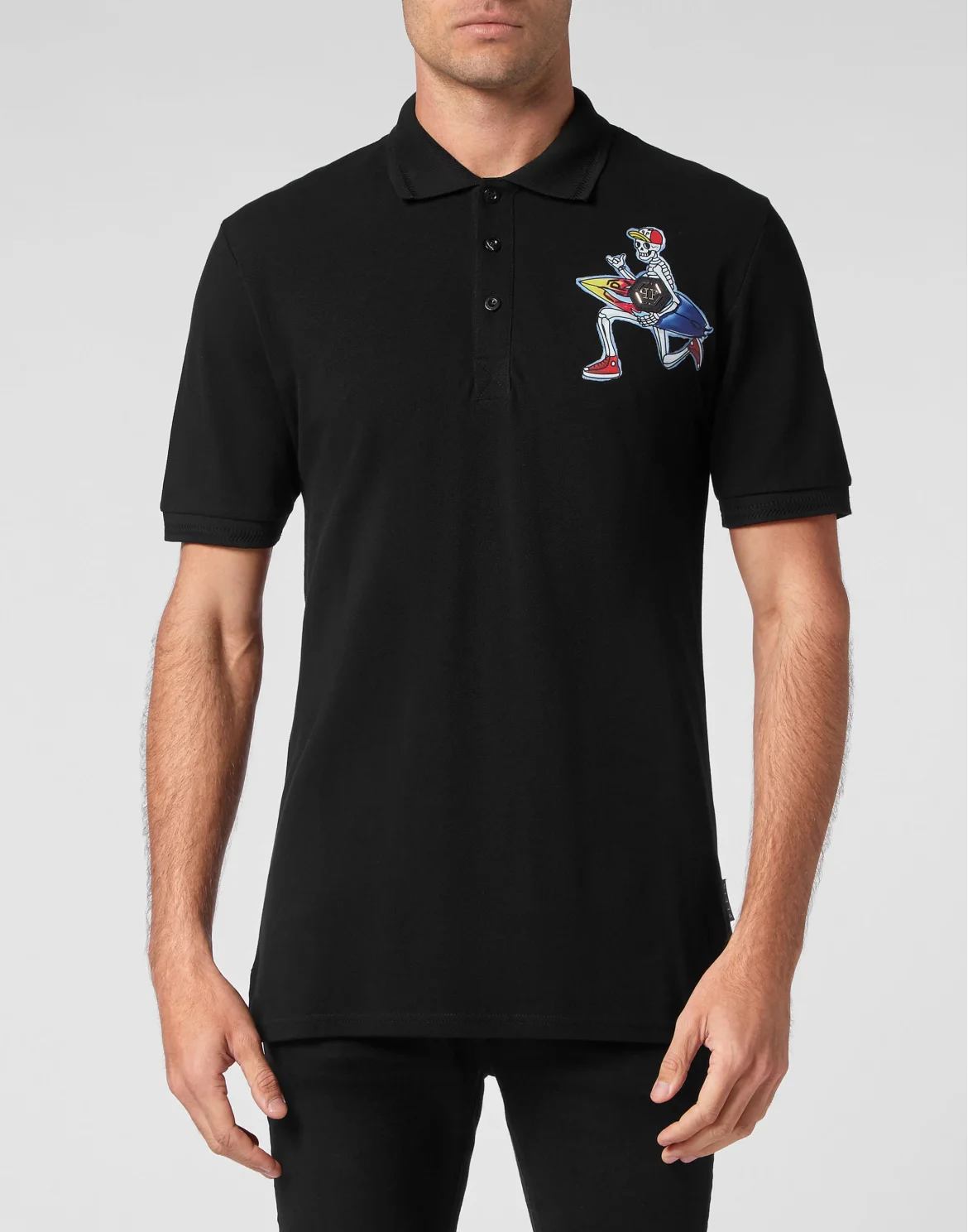 Slim Fit Polo shirt SS Hawaii, цвет: Черный