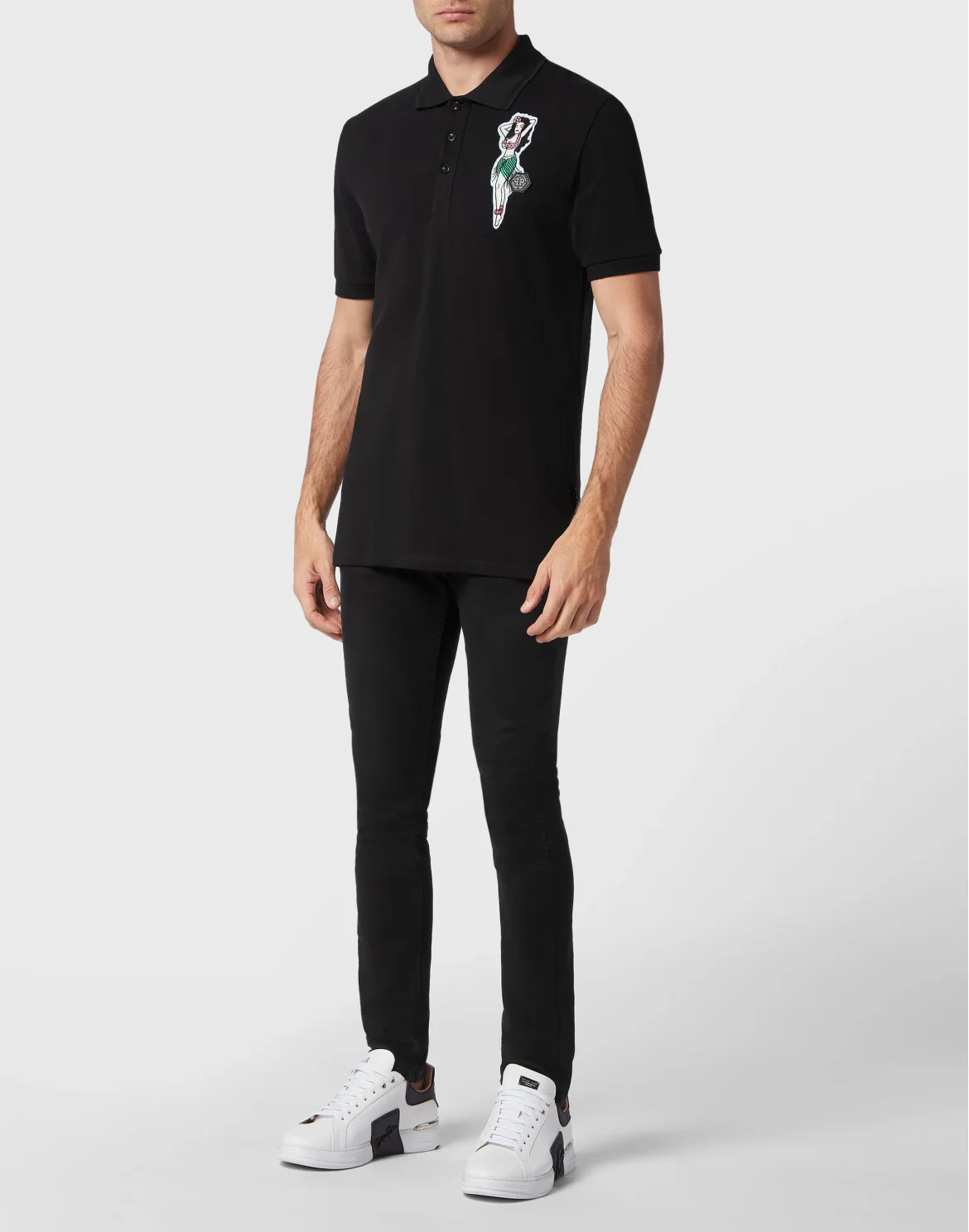 Slim Fit Polo shirt SS Hawaii, цвет: Черный