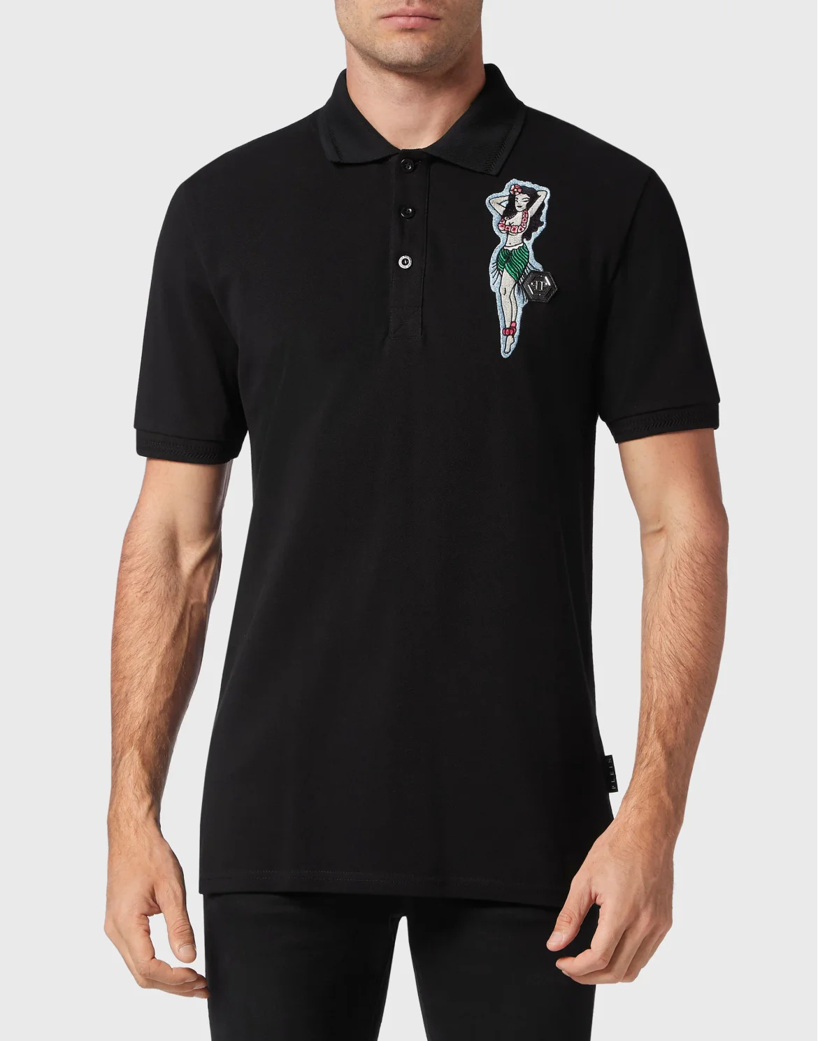 Slim Fit Polo shirt SS Hawaii, цвет: Черный