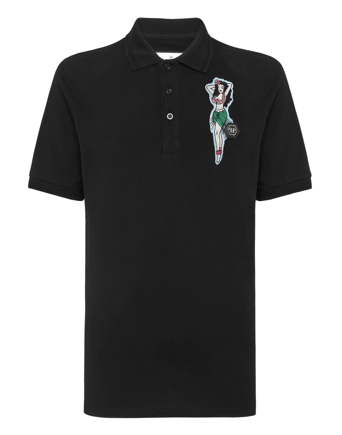 Slim Fit Polo shirt SS Hawaii, цвет: Черный