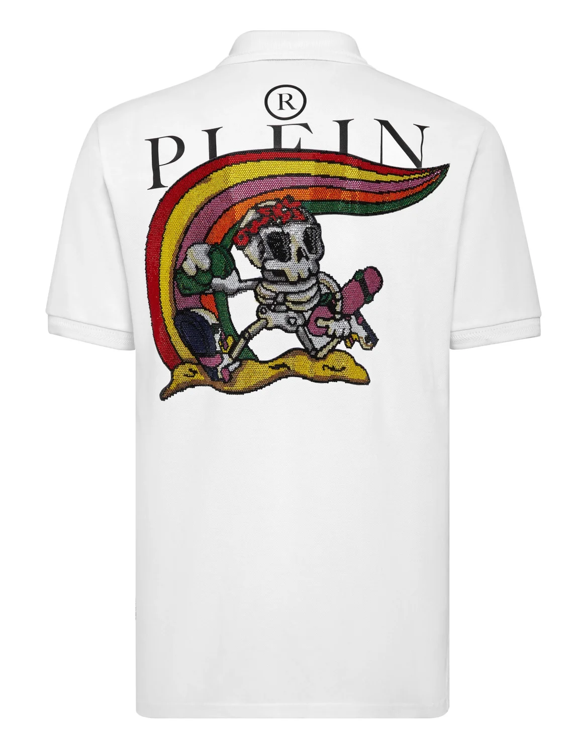 Slim Fit Polo shirt SS Skully Gang, цвет: Белый