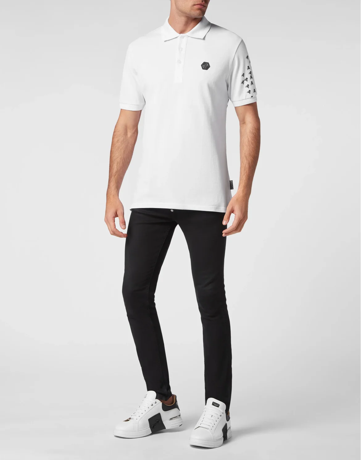 Slim Fit Polo shirt SS Skull&Bones, цвет: Белый