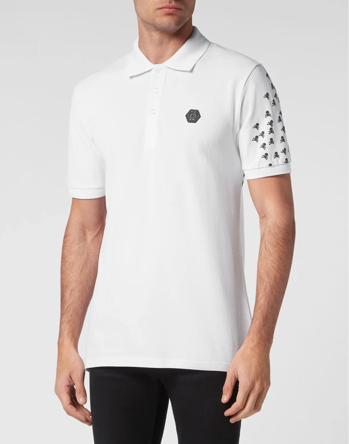 Slim Fit Polo shirt SS Skull&Bones, цвет: Белый