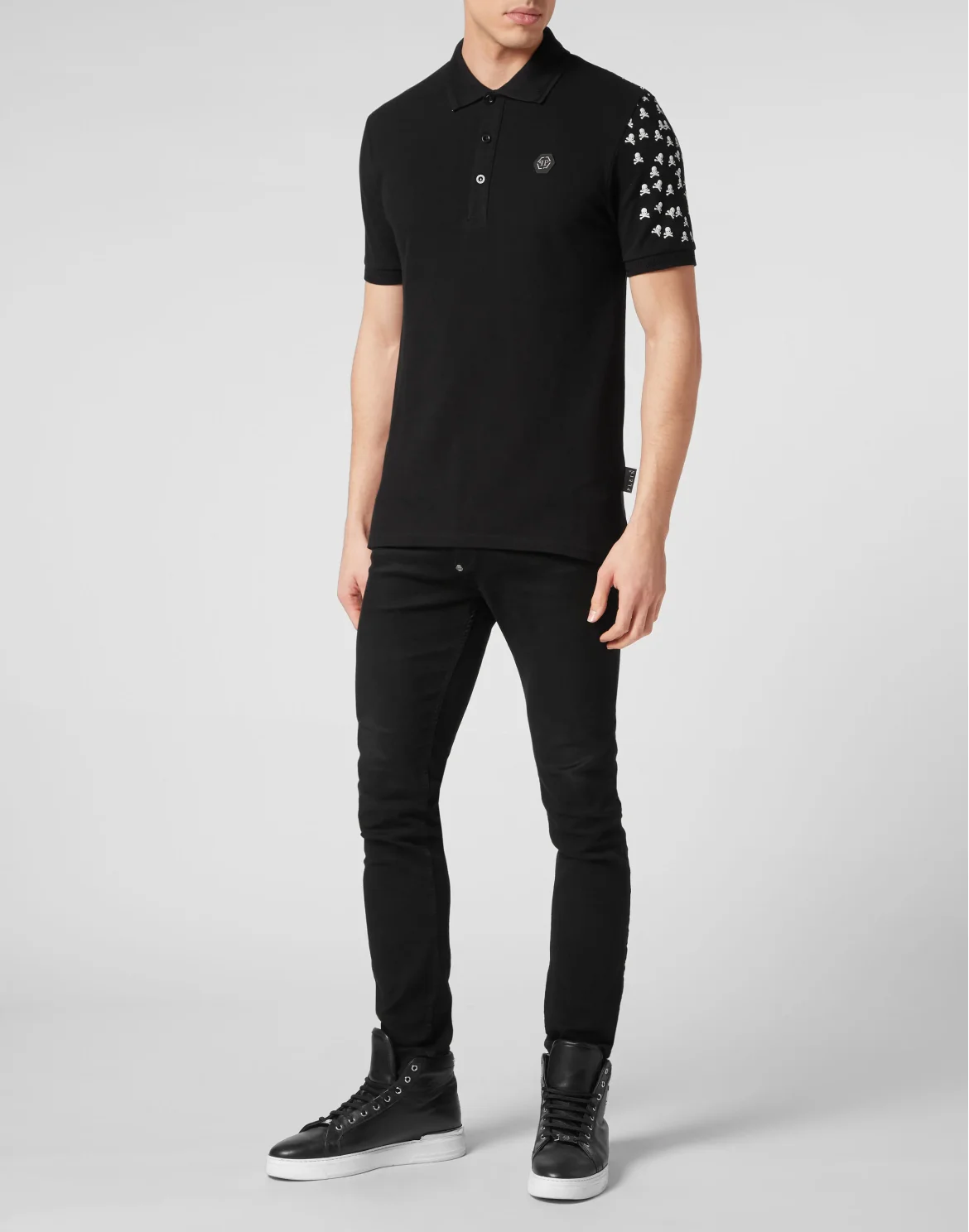 Slim Fit Polo shirt SS Skull&Bones, цвет: Черный