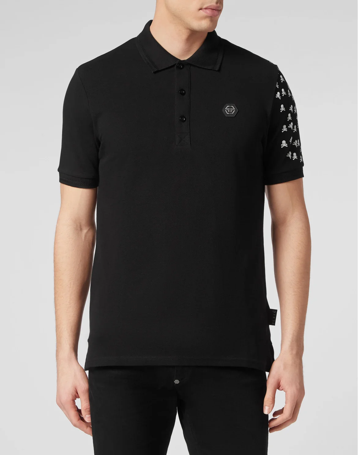 Slim Fit Polo shirt SS Skull&Bones, цвет: Черный