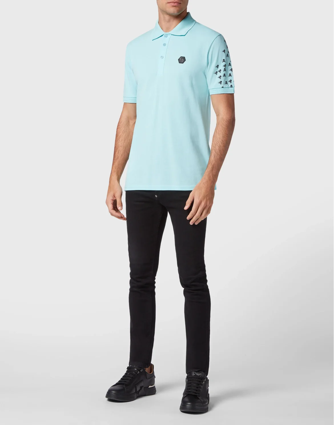 Slim Fit Polo shirt SS Skull&Bones, цвет: Голубой