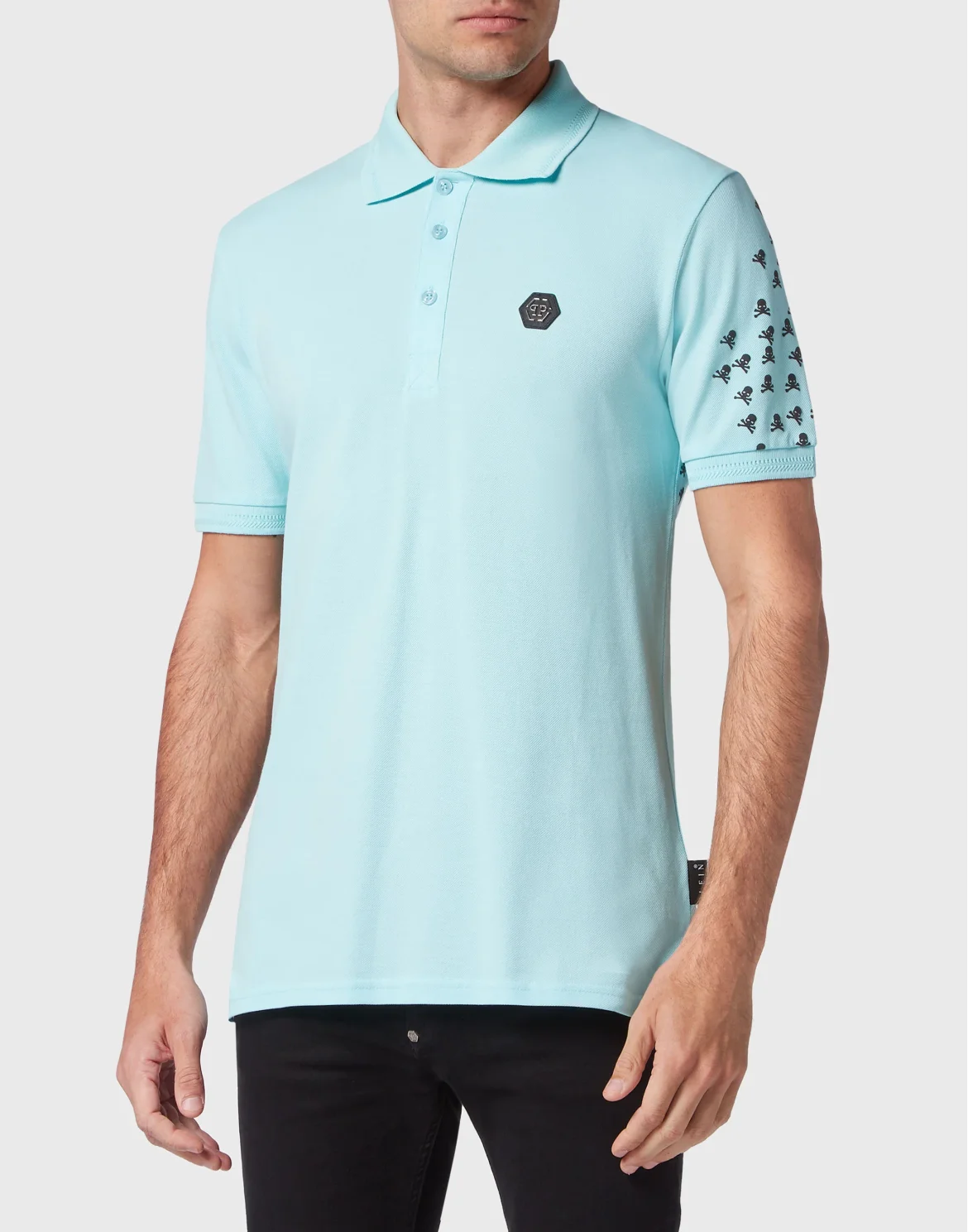 Slim Fit Polo shirt SS Skull&Bones, цвет: Голубой