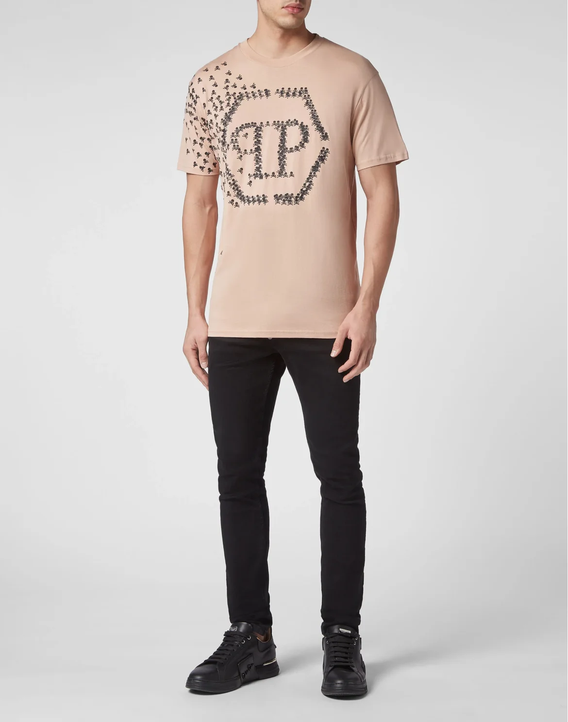 T-shirt Round Neck SS Skull&Bones, цвет: Бежевый