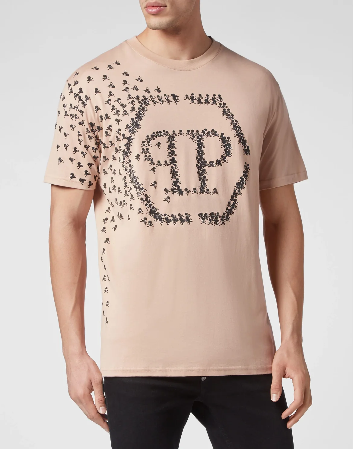 T-shirt Round Neck SS Skull&Bones, цвет: Бежевый