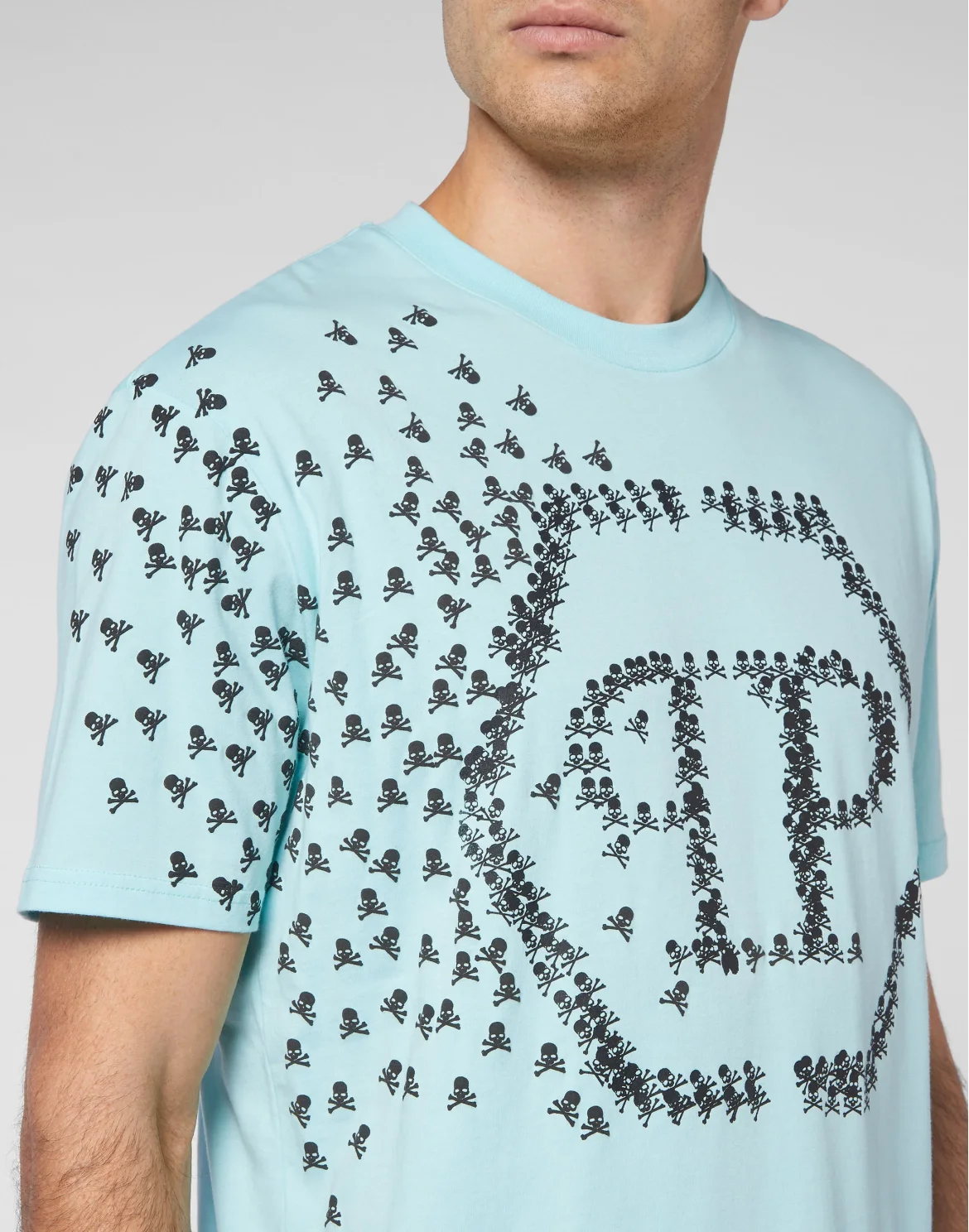T-shirt Round Neck SS Skull&Bones, цвет: Голубой