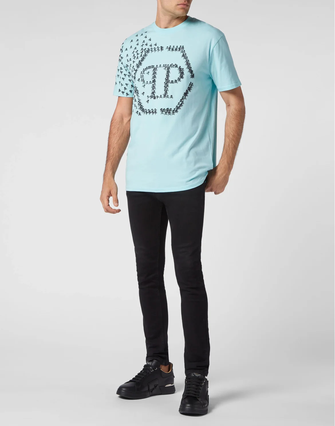 T-shirt Round Neck SS Skull&Bones, цвет: Голубой