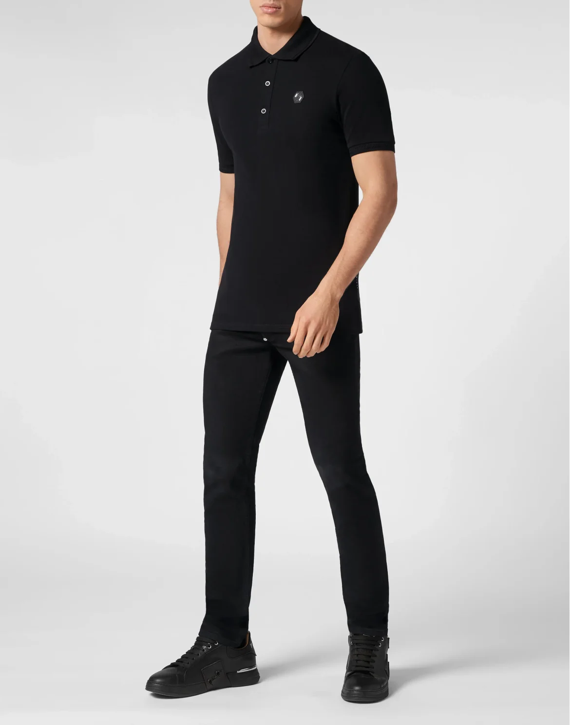 Slim Fit Polo shirt SS Snake, цвет: Черный