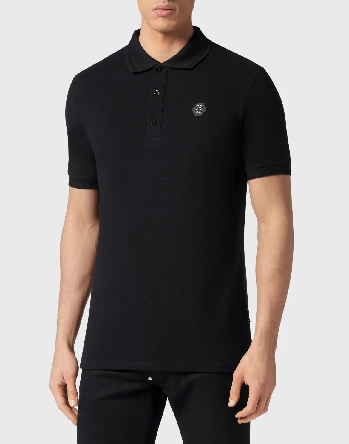 Slim Fit Polo shirt SS Snake, цвет: Черный