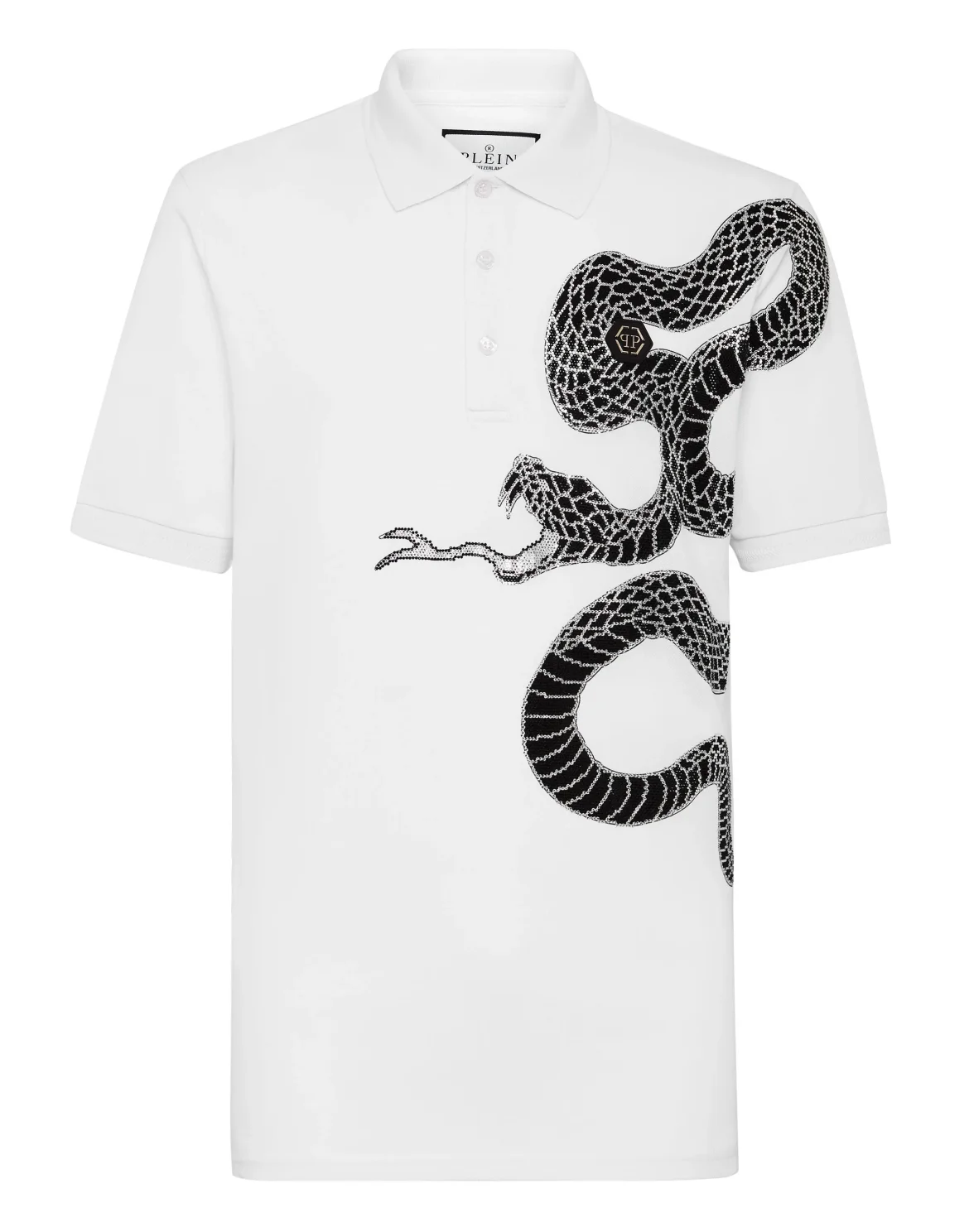 Slim Fit Polo shirt SS Snake, цвет: Белый