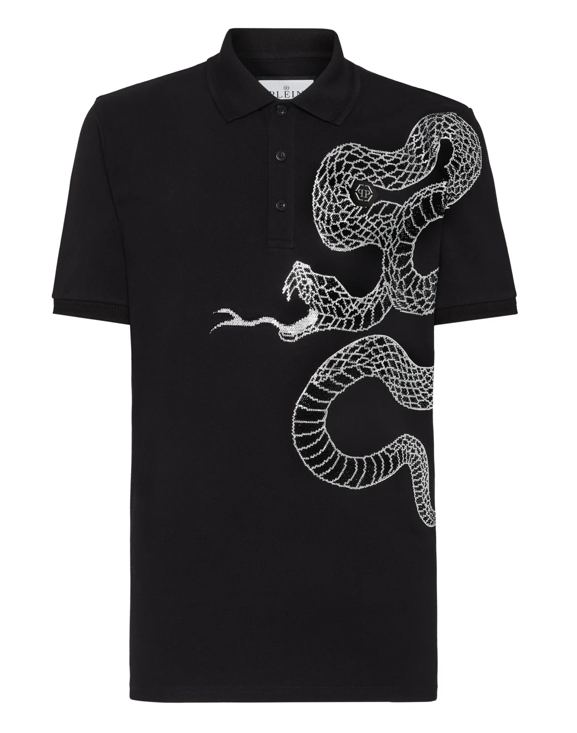 Slim Fit Polo shirt SS Snake, цвет: Черный