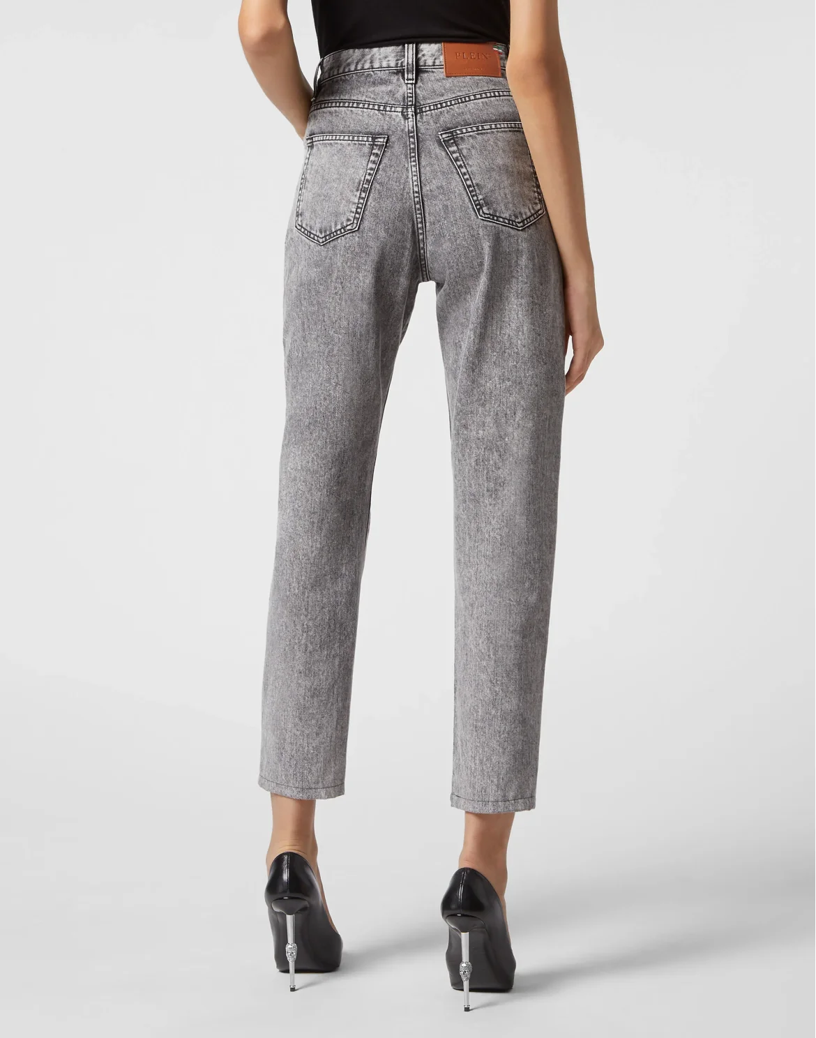 Denim Trousers Mom fit, цвет: Серый