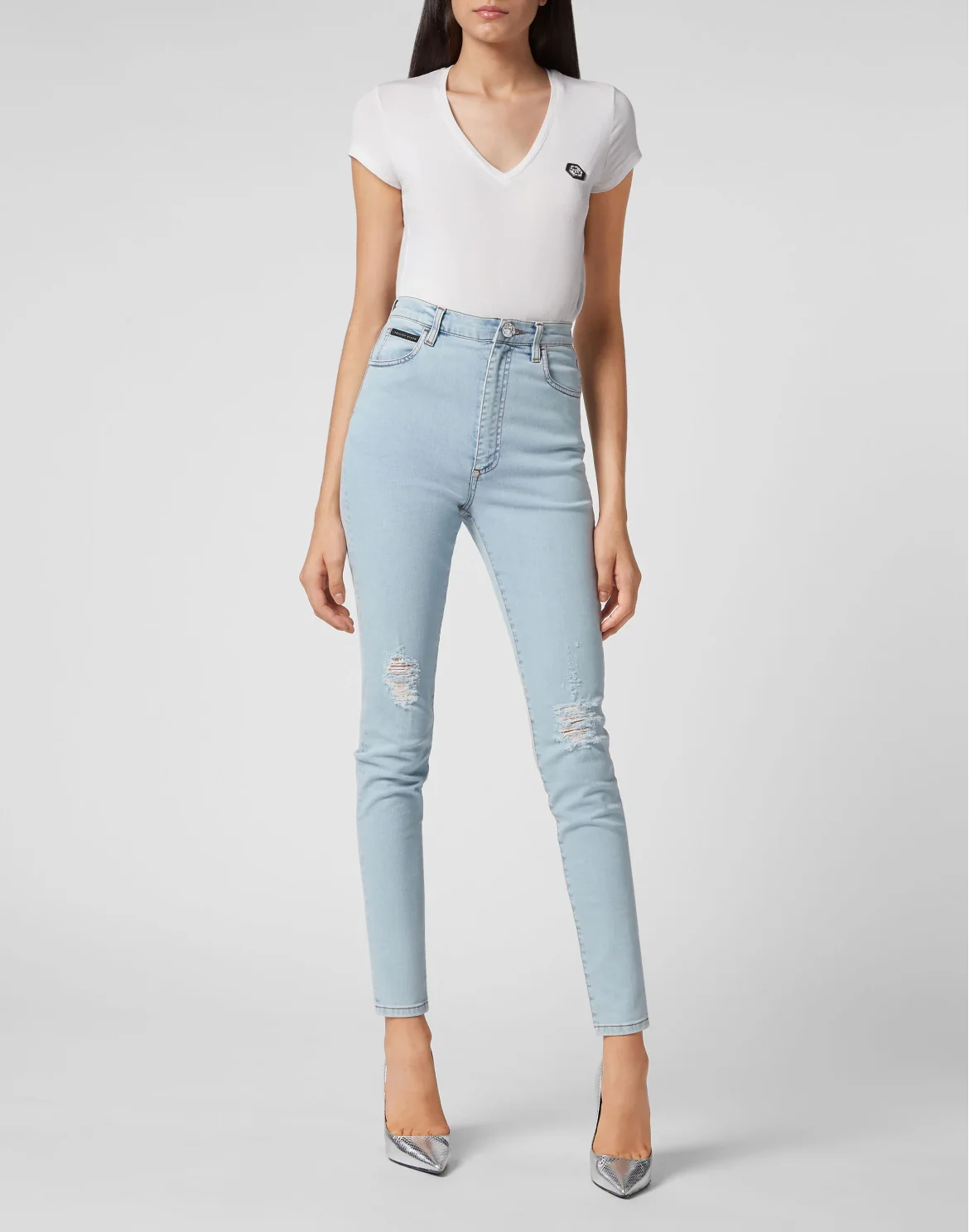 Denim Super High Waist Jegging Dragon, цвет: Синий