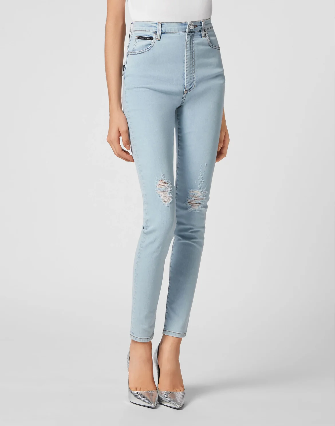Denim Super High Waist Jegging Dragon, цвет: Синий