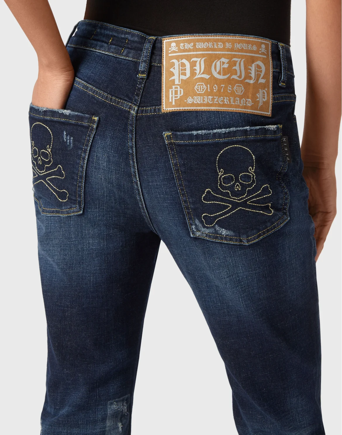 Denim Trousers Flare fit Skull&Bones, цвет: Синий